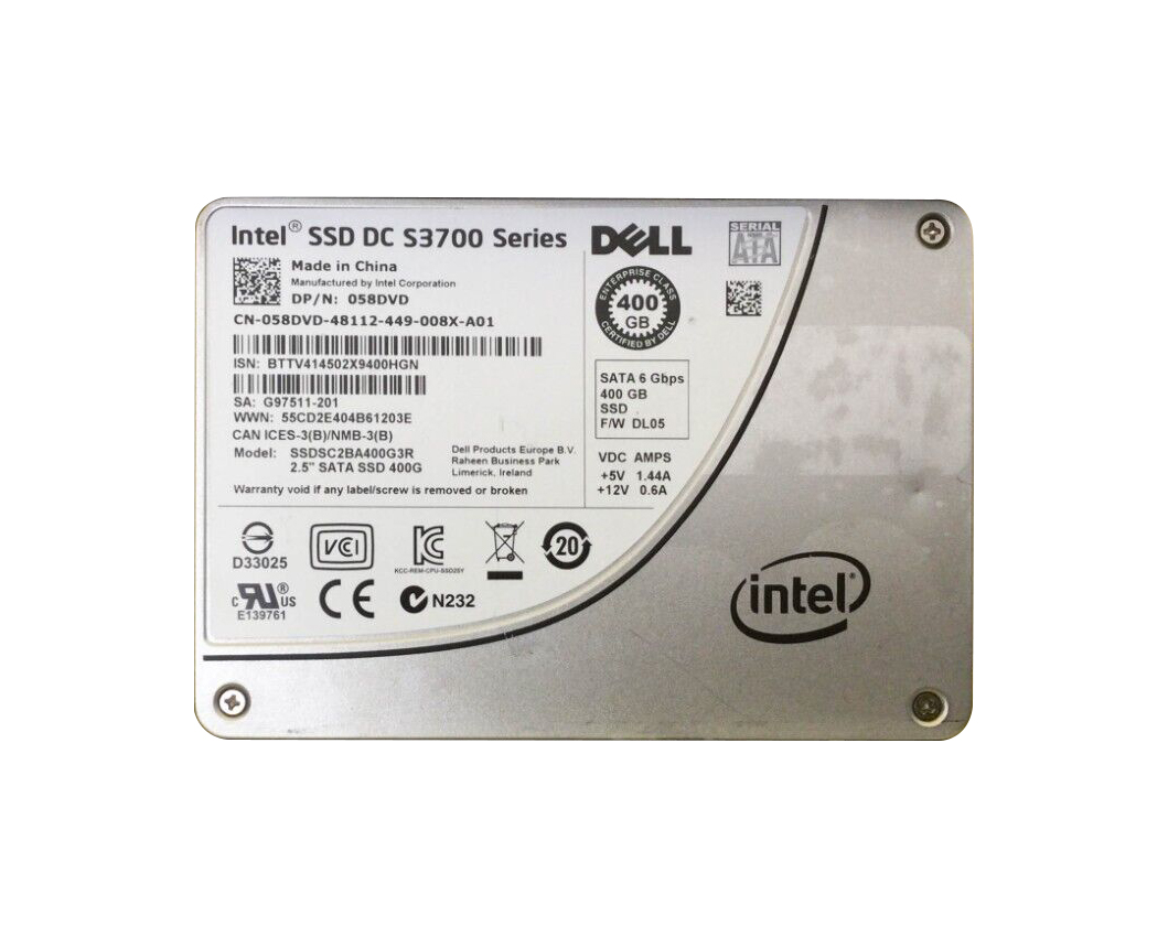 Dell 058DVD 400GB Multi-Level Cell SATA 6Gb/s 2.5-Inch Enterprise Solid State Drive