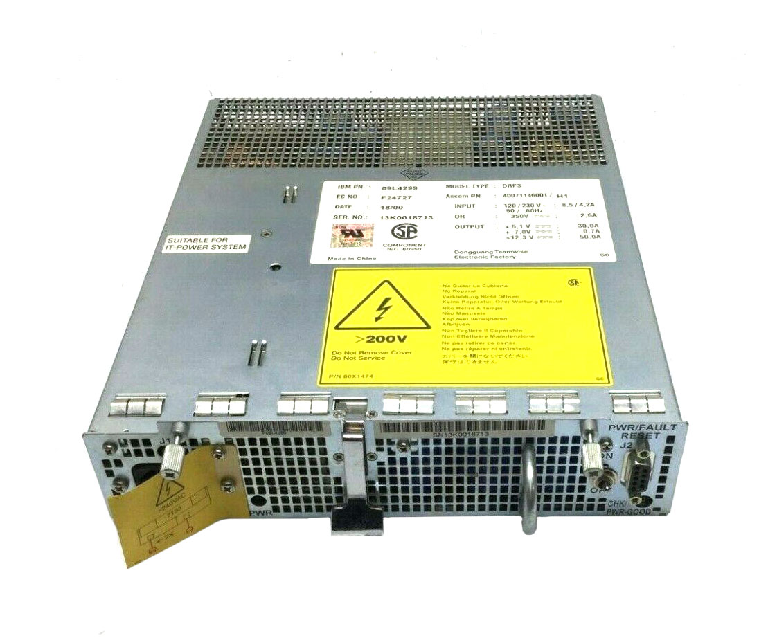 IBM 09L4299 120-230V AC 50-60Hz Hot-Swappable Power Supply for 7133