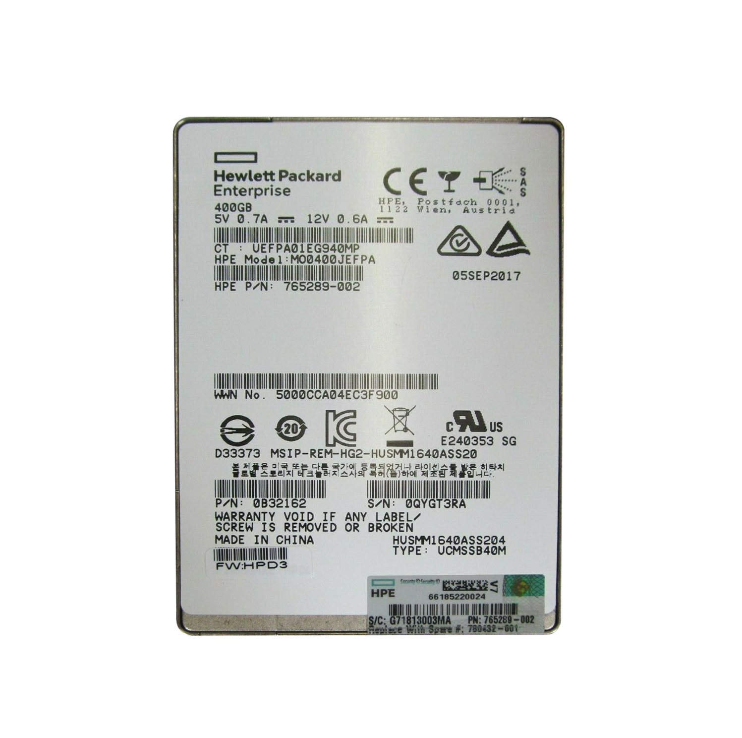 HGST 0B32162 Ultrastar SSD1600MM 400GB Multi-Level Cell SAS 12Gb/s 2.5-Inch Solid State Drive