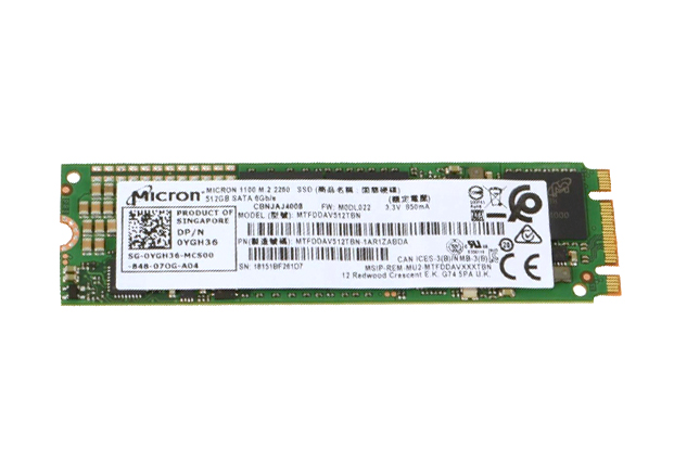 Dell YGH36 512GB Multi-Level Cell SATA 6Gb/s M.2 2280 Solid State Drive for Latitude Notebooks
