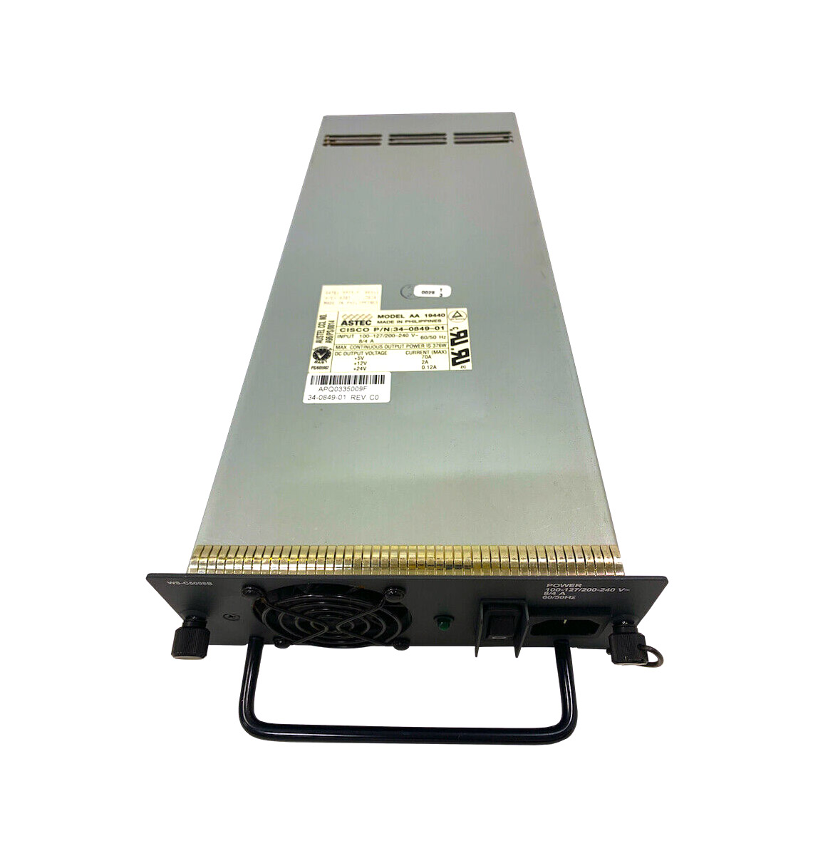 Cisco 34-0849-01 376-Watts 100-240V 60/50Hz 4A Power Supply for Catalyst 5000 / 5505