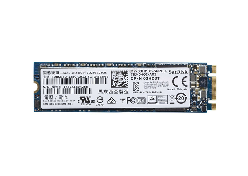 Dell 3HD3T 128GB Triple-Level Cell SATA 6Gb/s M.2 2280 Solid State Drive for Latitude Notebook