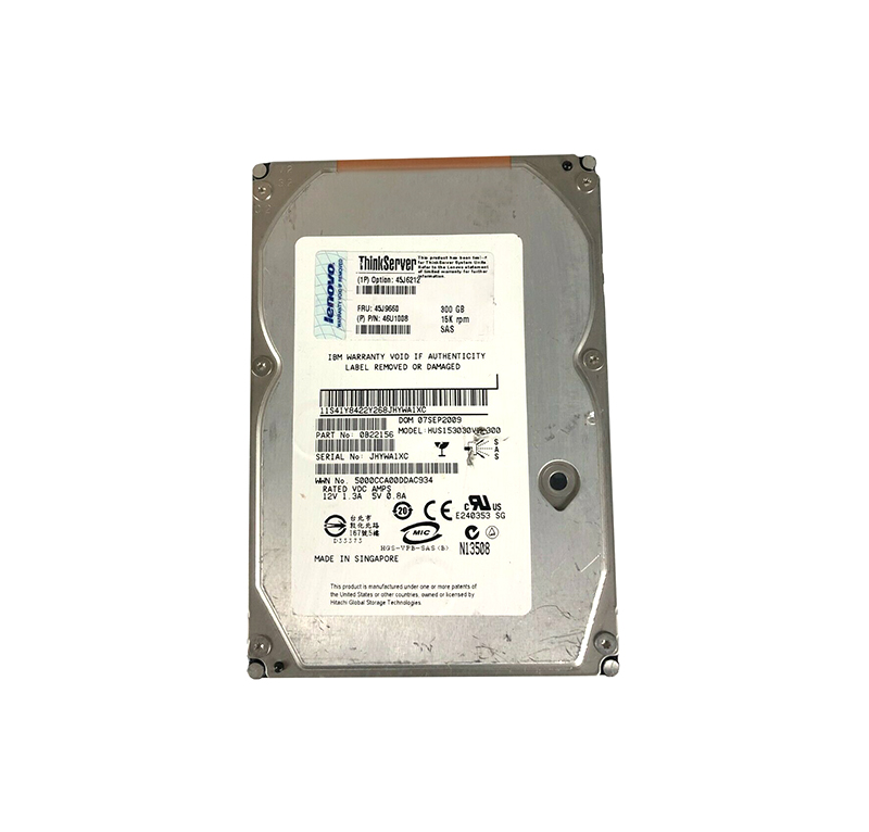 IBM 45J9660 300GB 15000RPM SAS Hot-Swappable 3.5-inch Hard Drive with Tray