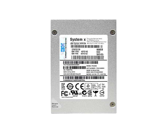IBM 49Y6143 800GB Multi-Level Cell SAS 6Gb/s 2.5-Inch Solid State Drive