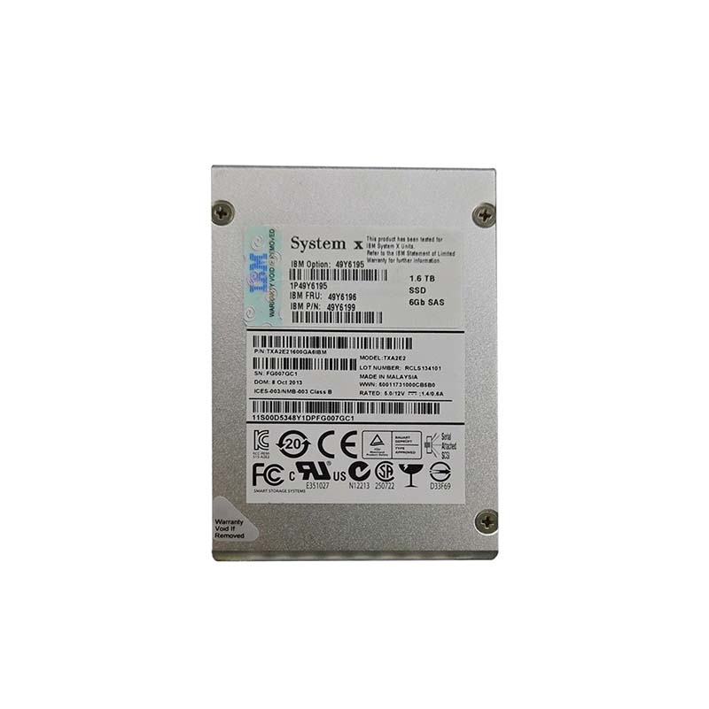 IBM 49Y6199 1.6TB Multi-Level Cell (MLC) SAS 6Gb/s Hot-Swappable 2.5-inch Solid State Drive