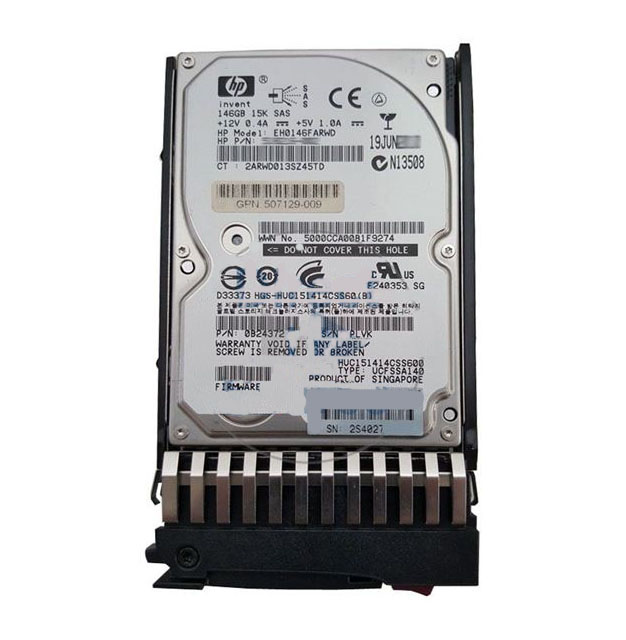 507129-009 - HP 146GB 15000RPM SAS 6Gb/s 16MB Cache Hot-Pluggable Dual Port  2.5-inch Hard Drive