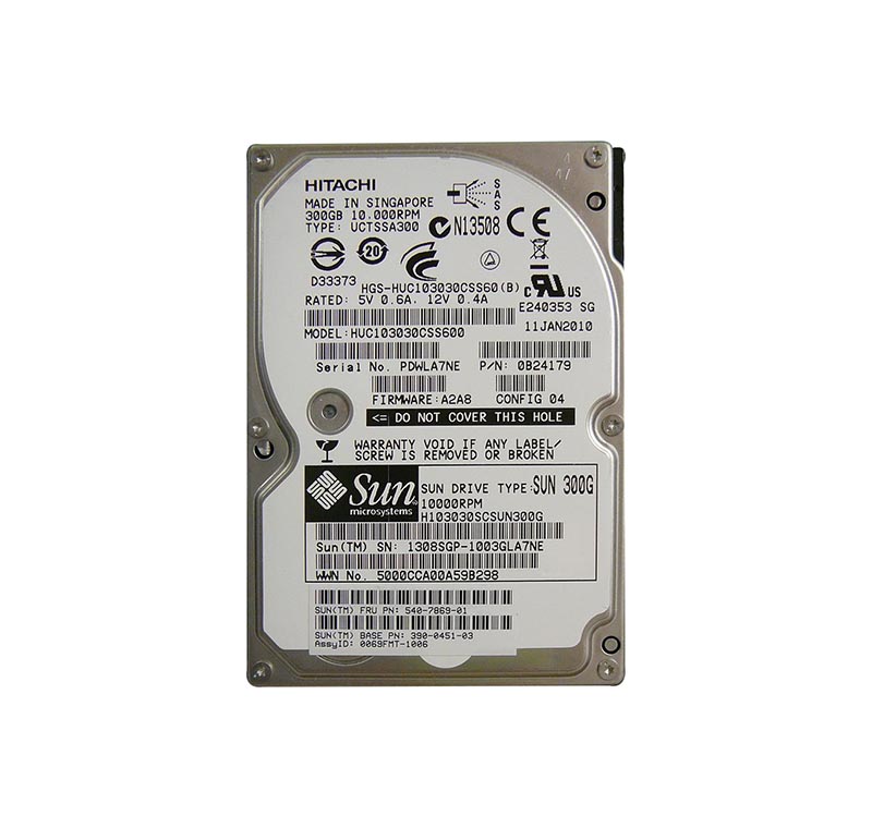 Sun 540-7869-01 300GB 10000RPM SAS 6Gb/s 16MB Cache 2.5-inch Hard Drive