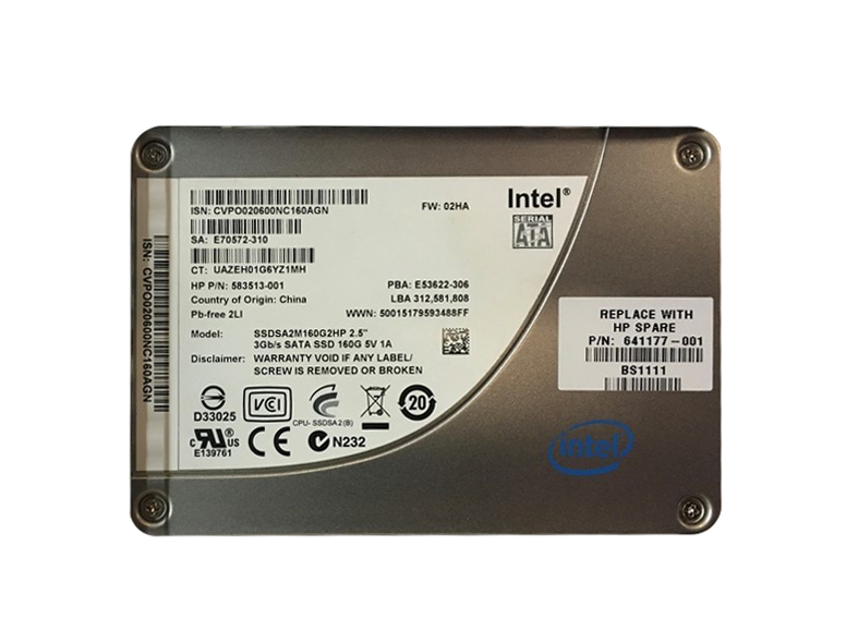 HP 641177-001 160GB Multi-Level Cell SATA 3Gb/s 2.5-Inch Solid State Drive
