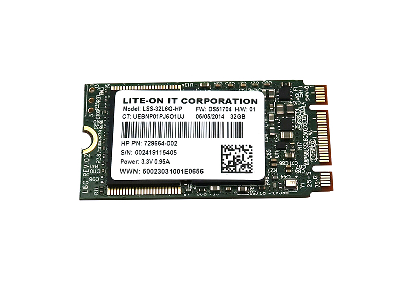 HP 729664-002 32GB Multi-Level Cell (MLC) SATA 6Gb/s M.2 2242 Solid State Drive