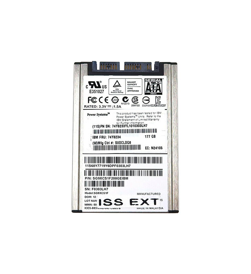 IBM 74Y8234 177GB Enterprise Multi-Level Cell (eMLC) 1.8-inch Solid State Drive Module