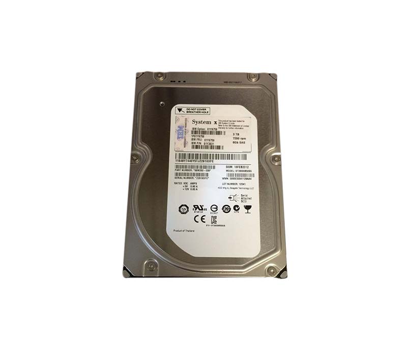 IBM 81Y9758 3TB 7200RPM 6Gb/s NL SAS 3.5-inch HS Hard Drive with Tray for System x