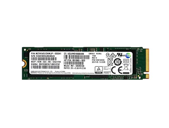 HP 861960-003 512GB Multi-Level-Cell M.2 2280 (NVMe) Solid State Drive