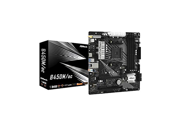 B450M AC iMicro Socket AM4 AMD Promontory B450 Chipset Micro ATX System Board Motherboard Supports Ryzen 2000 3000 4000 5000 G Series DDR4 4x DIMM