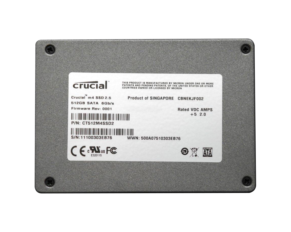 Crucial CT512M4SSD2 M4 512GB Multi-Level Cell SATA 6Gb/s 2.5-Inch Solid State Drive