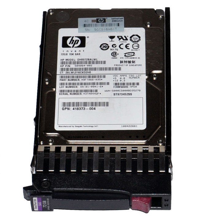 HP DH0072BALWL 73GB 15000RPM SAS 3Gb/s hot-pluggable Dual Port 2.5-inch Hard Drive