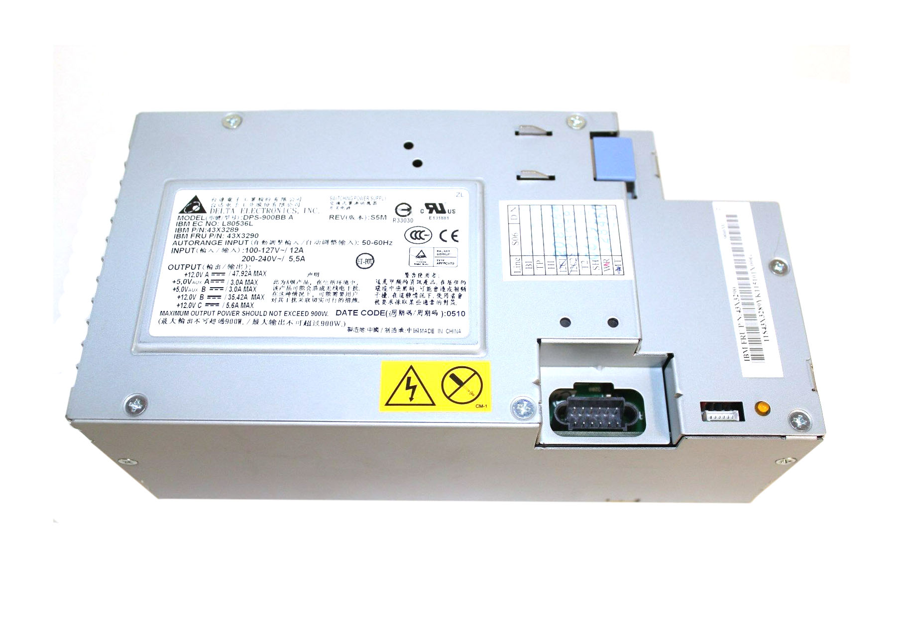 Delta DPS-900BB-A 900-Watts Power Supply for System x iDataPlex DX350
