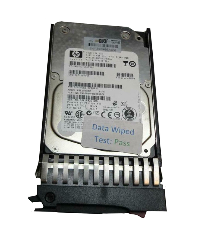 EH0072FARUA - HP 72GB 15000RPM SAS 6Gb/s Hot-Pluggable Dual Port SFF  2.5-Inch Enterprise Hard Drive with Tray for Gen1/7 ProLiant Server/Storage  Array