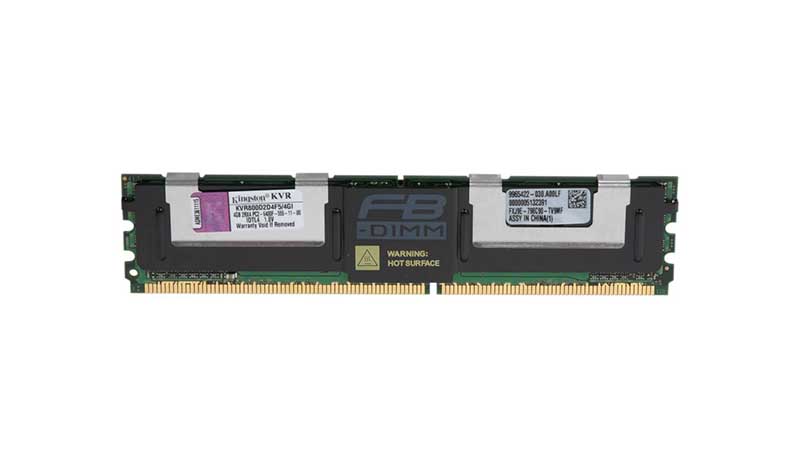 Kingston KVR800D2D4F5/4GI 4GB DDR2-800MHz PC2-6400 ECC Fully Buffered CL5 240-Pin DIMM Dual Rank Memory Module