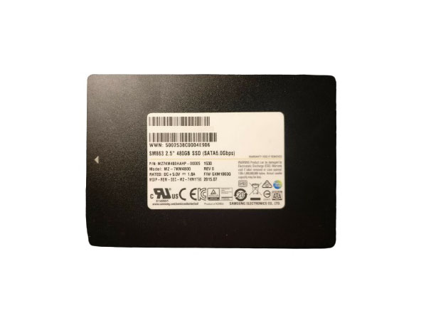 Samsung MZ7KM480HAHP-00005 SM863 Series 480GB Multi-Level Cell SATA 6Gb/s 2.5-Inch Solid State Drive