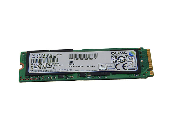Samsung MZHPU256HCGL-00004 XP941 Series 256GB Multi-Level Cell PCI Express 2.0 x4 NvMe M.2 2280 Solid State Drive
