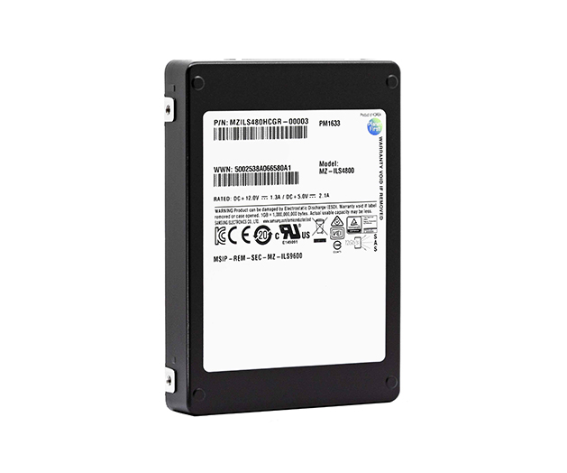 Samsung MZILS480HCGR-00003 PM1633 Series 480GB Triple-Level Cell SAS 12Gb/s High Performance 2.5-inch Solid State Drive