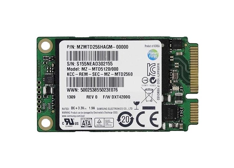 Samsung MZMTD256HAGM-00000 PM841 Series 256GB Triple-Level Cell SATA 6Gb/s mSATA Solid State Drive