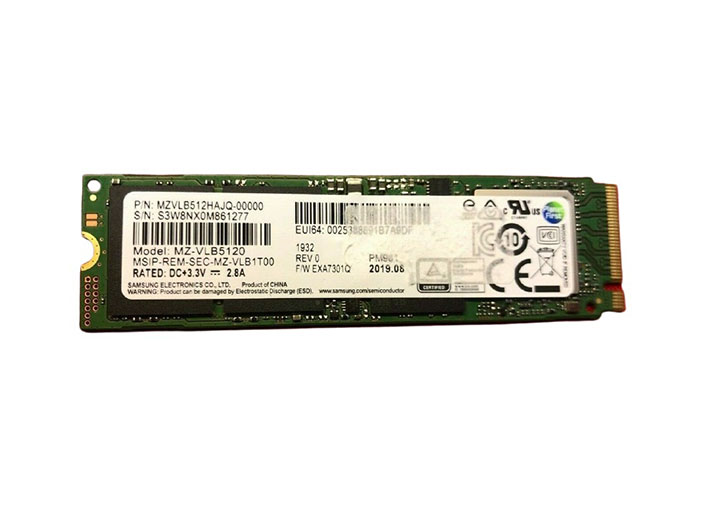 Samsung MZVLB512HAJQ-00000 PM981 Series 512GB Triple-Level Cell PCI Express 3.0 x4 NvMe M.2 2280 Solid State Drive
