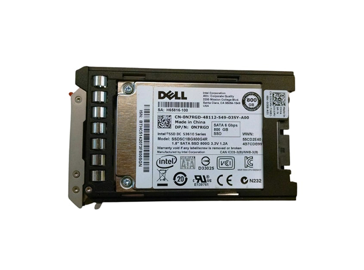 Dell N7RGD 800GB Multi-Level Cell SATA 6Gb/s mSATA 1.8-Inch Enterprise Solid State Drive