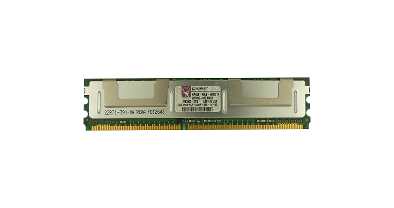 Kingston NP948-NAB-INTD1F 1GB DDR2-667MHz PC2-5300 ECC Fully Buffered CL5 240-Pin DIMM Dual Rank Memory Module