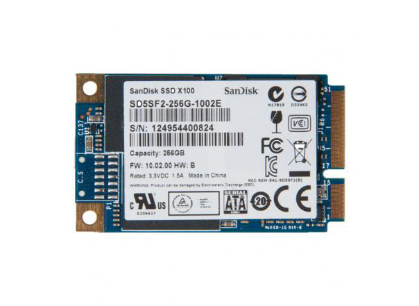 SanDisk SD5SF2-256G-1002E X100 256GB Multi-Level Cell (MLC) SATA 6Gb/s mSATA Solid State Drive