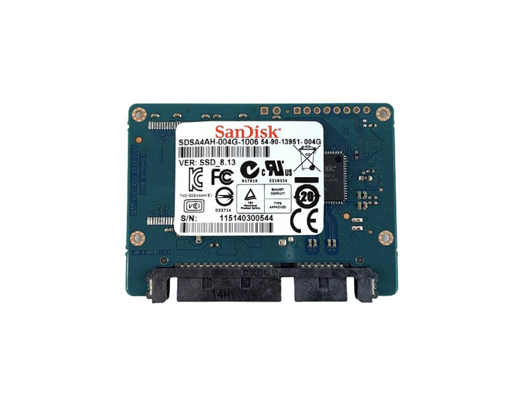 SanDisk SDSA4AH-004G-1006 pSSD 4GB Multi-Level Cell (MLC) SATA 3Gb/s Half-Slim SATA Solid State Drive