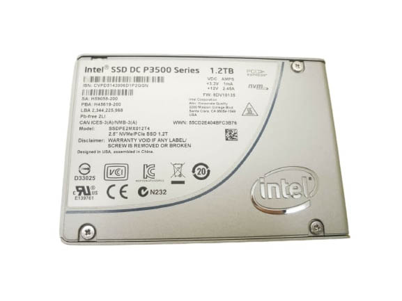 Intel SSDPE2MX012T4 DC P3500 1.2TB Multi-Level Cell PCI Express 3.0 x4 NVMe U.2 2.5-Inch Solid State Drive