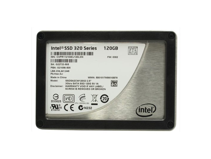 Intel SSDSA2CW120G310 320 120GB Multi-Level Cell SATA 3Gb/s 2.5-Inch Solid State Drive