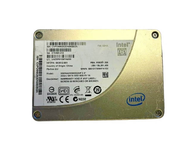 Intel SSDSA2M080G2HP X25-M 80GB Multi-Level Cell SATA 3Gb/s 2.5-Inch Solid State Drive
