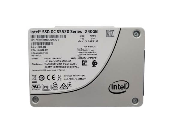 Intel SSDSC2BB240G7 S3520 240GB Multi-Level Cell SATA 6Gb/s 2.5-Inch Solid State Drive