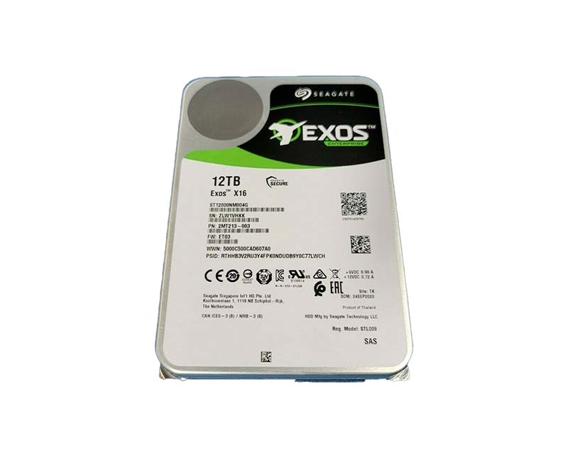 ST12000NM004G - Seagate Exos X16 Series 12TB 7200RPM SAS