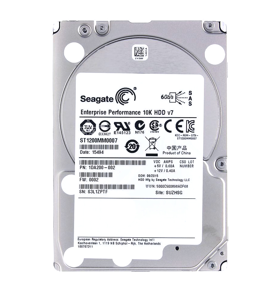 Seagate ST1200MM0007 Enterprise Performance 10K.7 1.2TB 10000RPM SAS 6Gb/s 64MB Cache 2.5-Inch Hard Drive