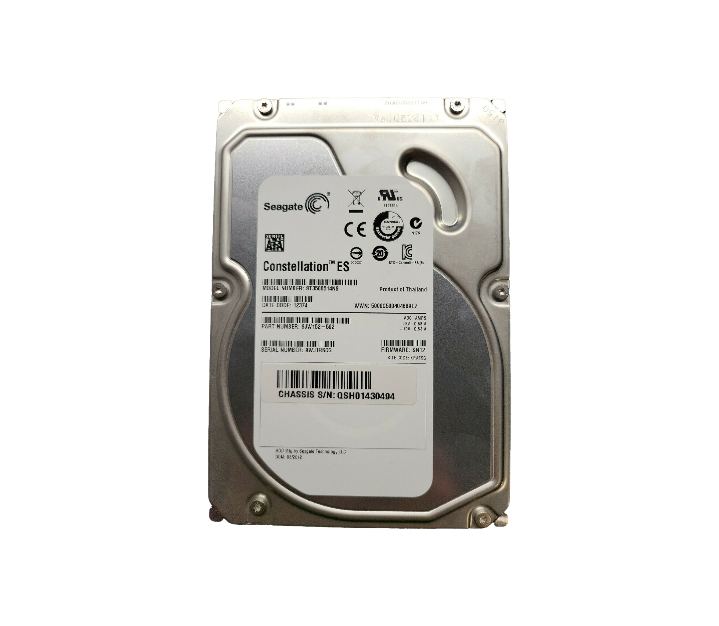 ST3500514NS - Seagate Constellation ES Series 500GB 7200RPM SATA 3Gb/s ...