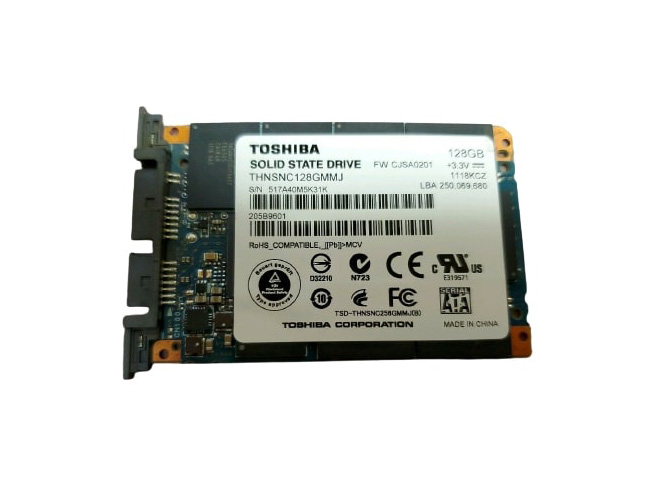 Toshiba THNSNC128GMMJ HG3 Series 128GB Multi-Level Cell (MLC) SATA 3Gb/s uSATA 1.8-inch Solid State Drive