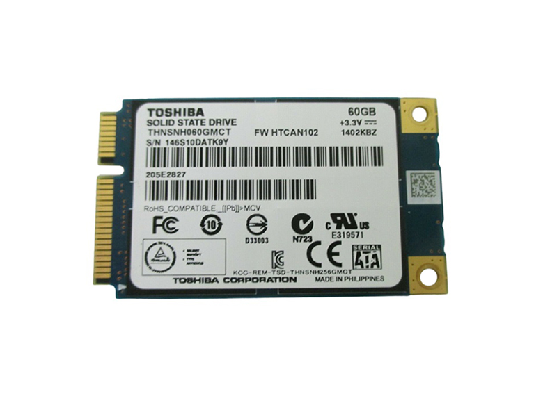 Toshiba THNSNH060GMCT 60GB 1.8-inch 6GB/s mSATA Multi-Level Cell Solid State Drive
