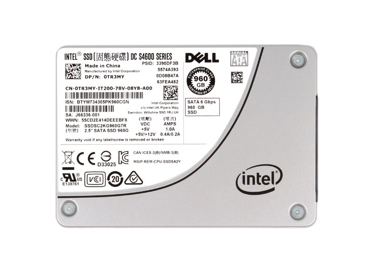 Dell 0TR3MY 960GB Tripple-Level Cell SATA 6Gb/s Mix Use hot-swappable 2.5-inch Solid State Drive