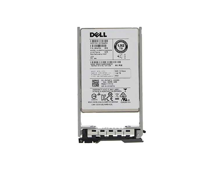 Dell VCWFG 1.92TB SAS 12Gb/s Hot-Pluggable Read Intensive 2.5-Inch Solid State Drive with 3.5-Inch Hybrid Carrier for PowerEdge & PowerVault Servers