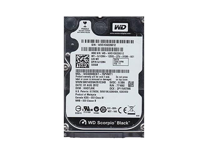 Wd scorpio sale black 320gb